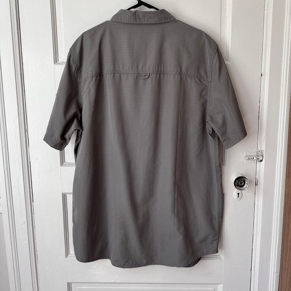 Smiths Workwear Men’s Button Front Shirt L Ripstop Collared Short Sleeve Utility - Picture 7 of 11